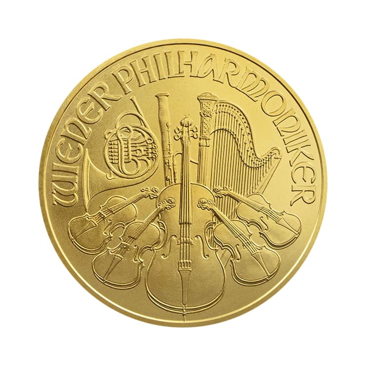 Gouden Wiener Philharmoniker 1 troy ounce, voorzijde